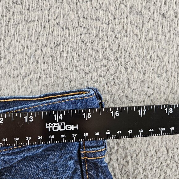 Levis Jeans Mens 32x32 Blue 501 Denim Button Fly Straight Leg - Picture 8 of 16